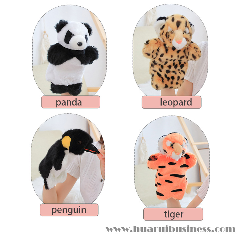 χειραγώγησε την τίγρη αγελάδα λεοπάρδαλη panda λιοντάρι πολική αρκούδα κούκλα με δώρο πιγκουίνου